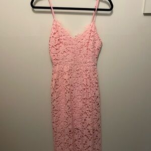 ASTR The Label Pink Dress with Spaghetti Straps